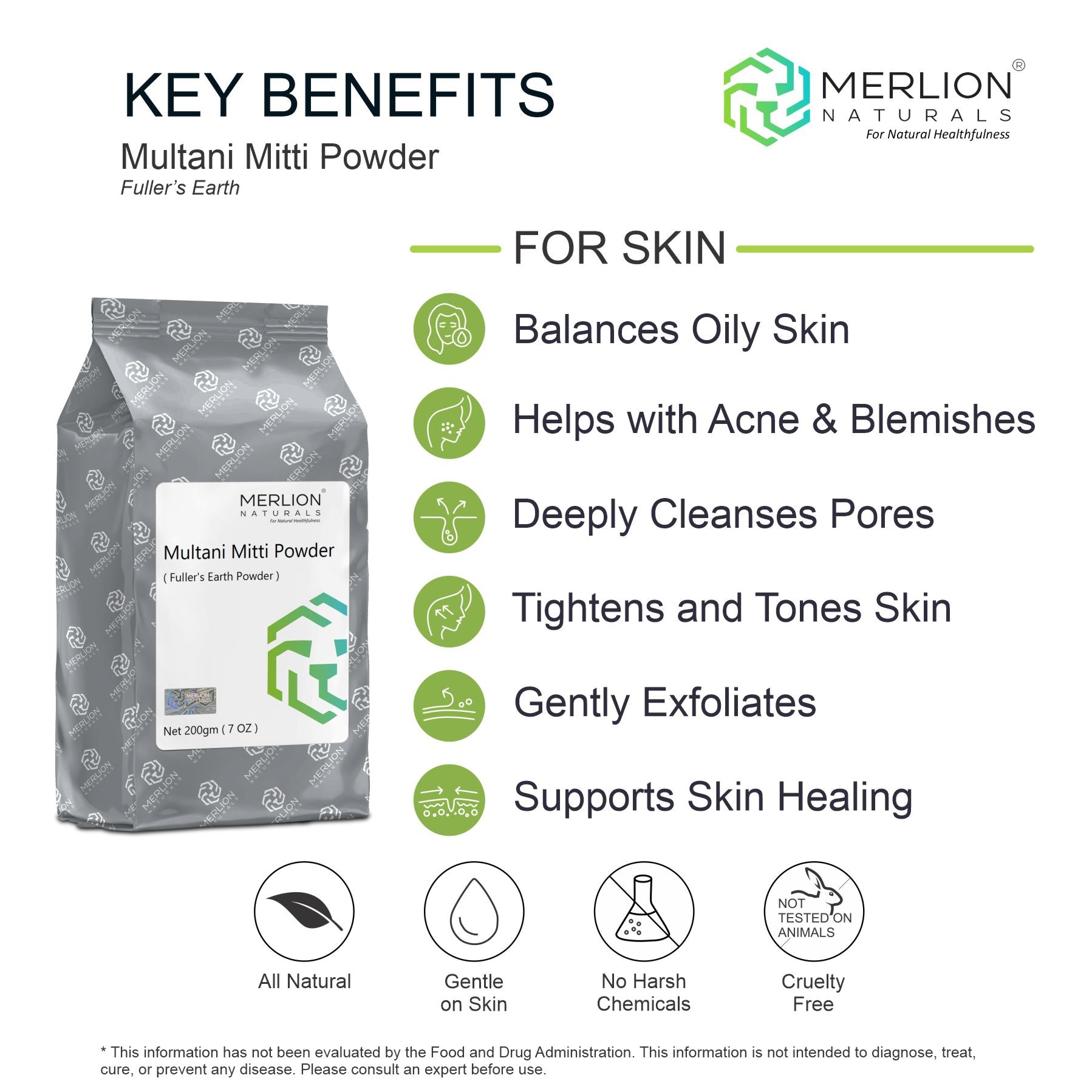 Multani Mitti ( Fuller's Earth ) Powder 200gm