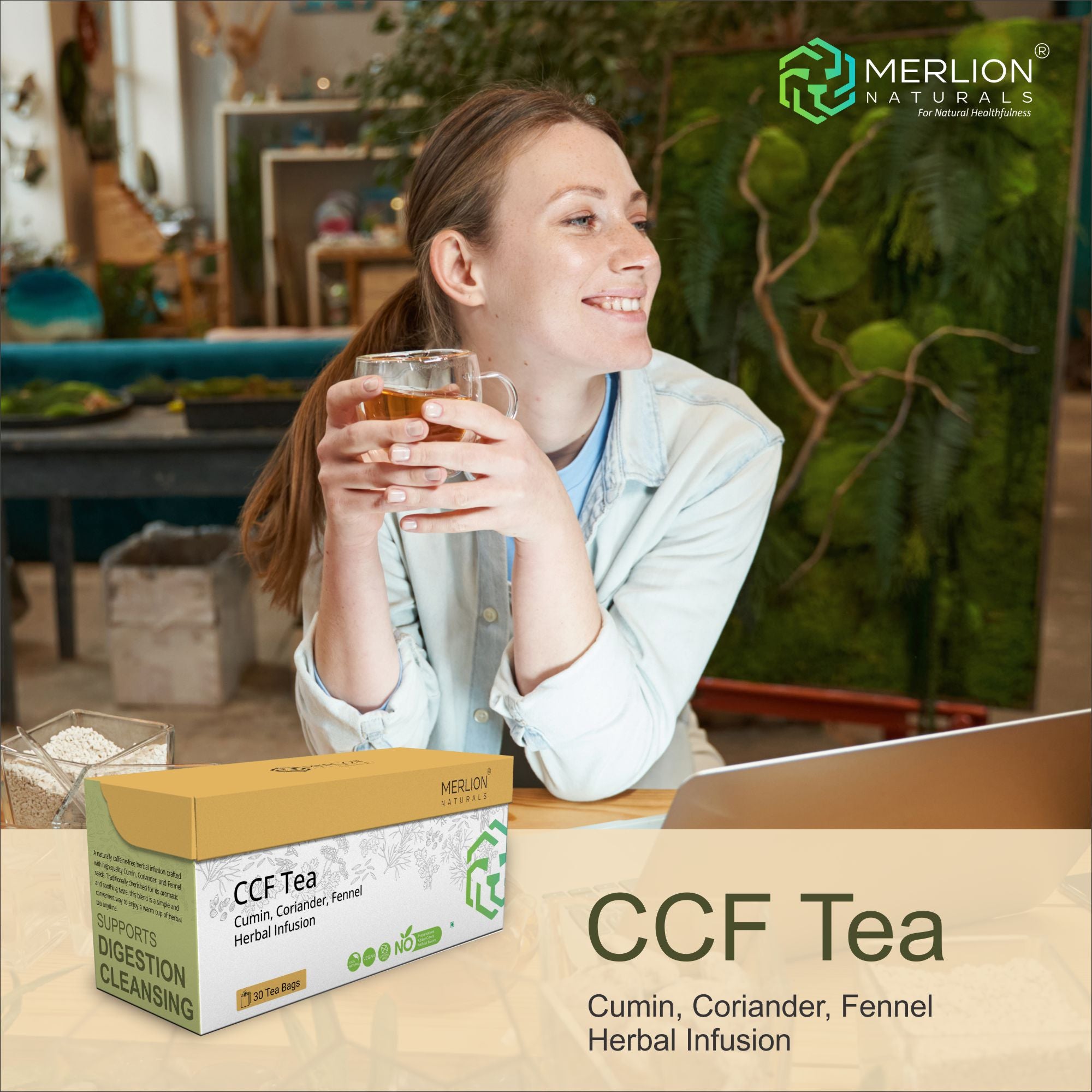 CCF Tea (Cumin, Coriander and Fennel Tea) - 30 Tea Bag