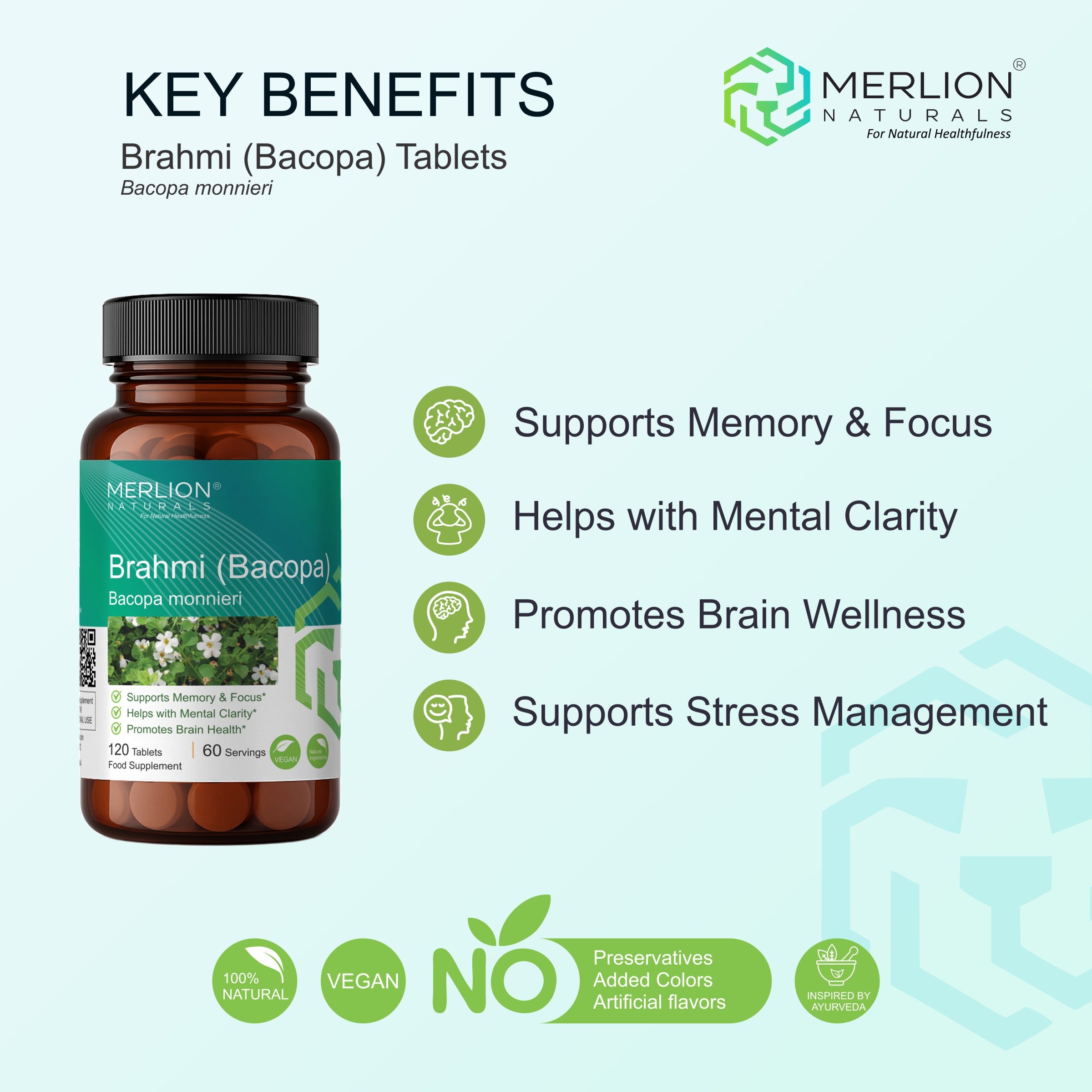Brahmi ( Bacopa ) Extract Tablets | Bacopa monnieri | 1000mg