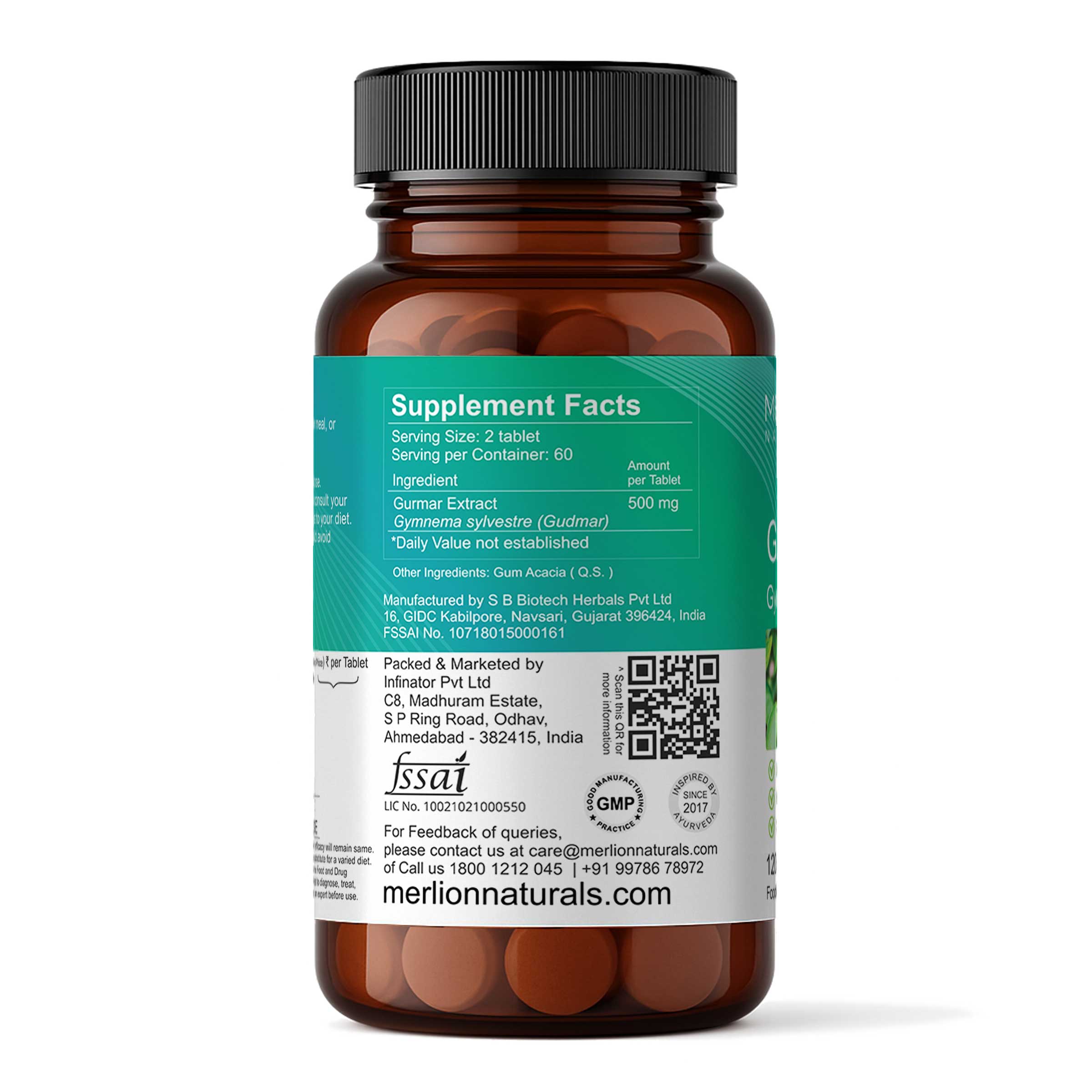 Gymnema Extract Tablets | Gurmar / Meshashringi / Gymnema sylvestre | 500mg