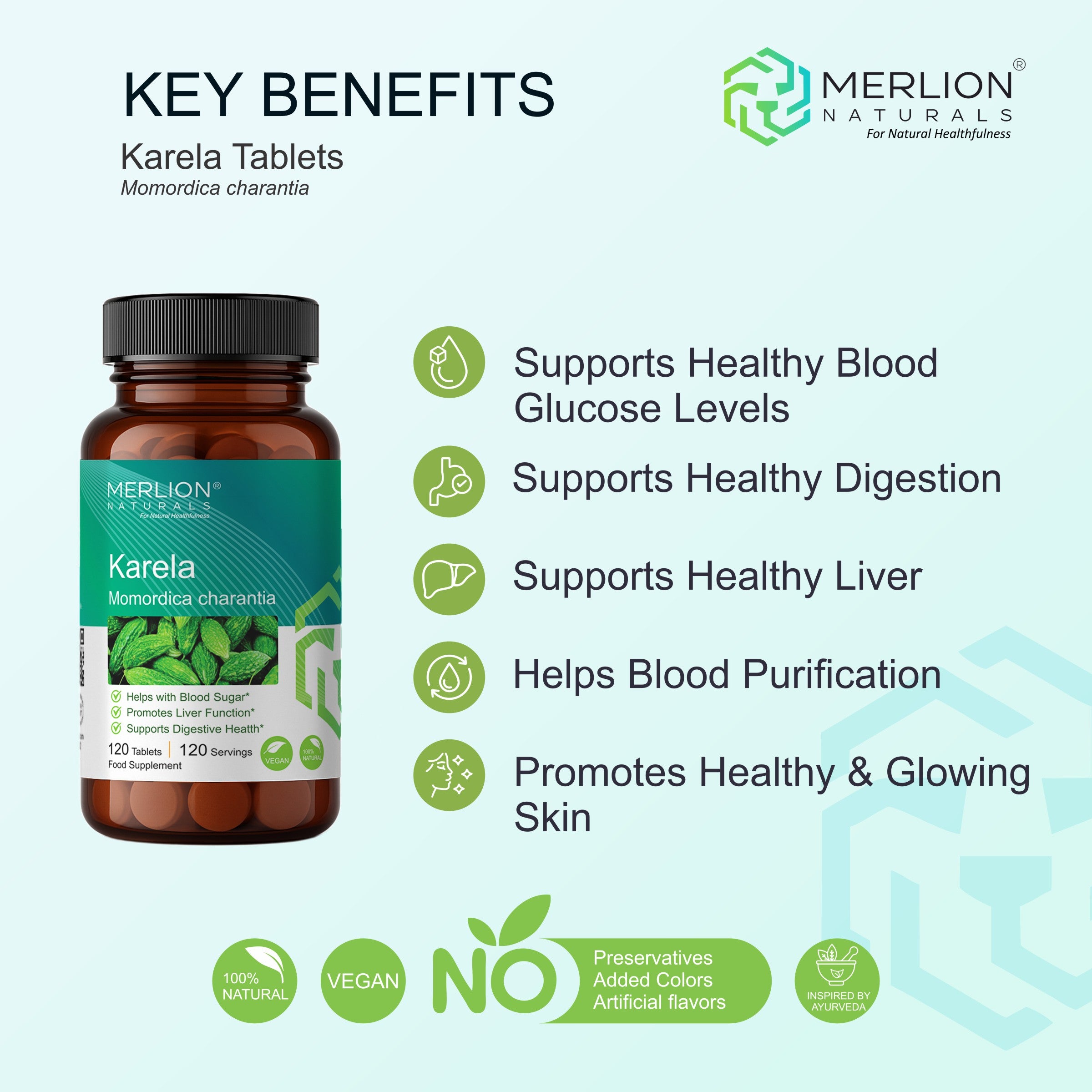 Karela Tablets (Bitter Melon), 500mg x 120 Tablets