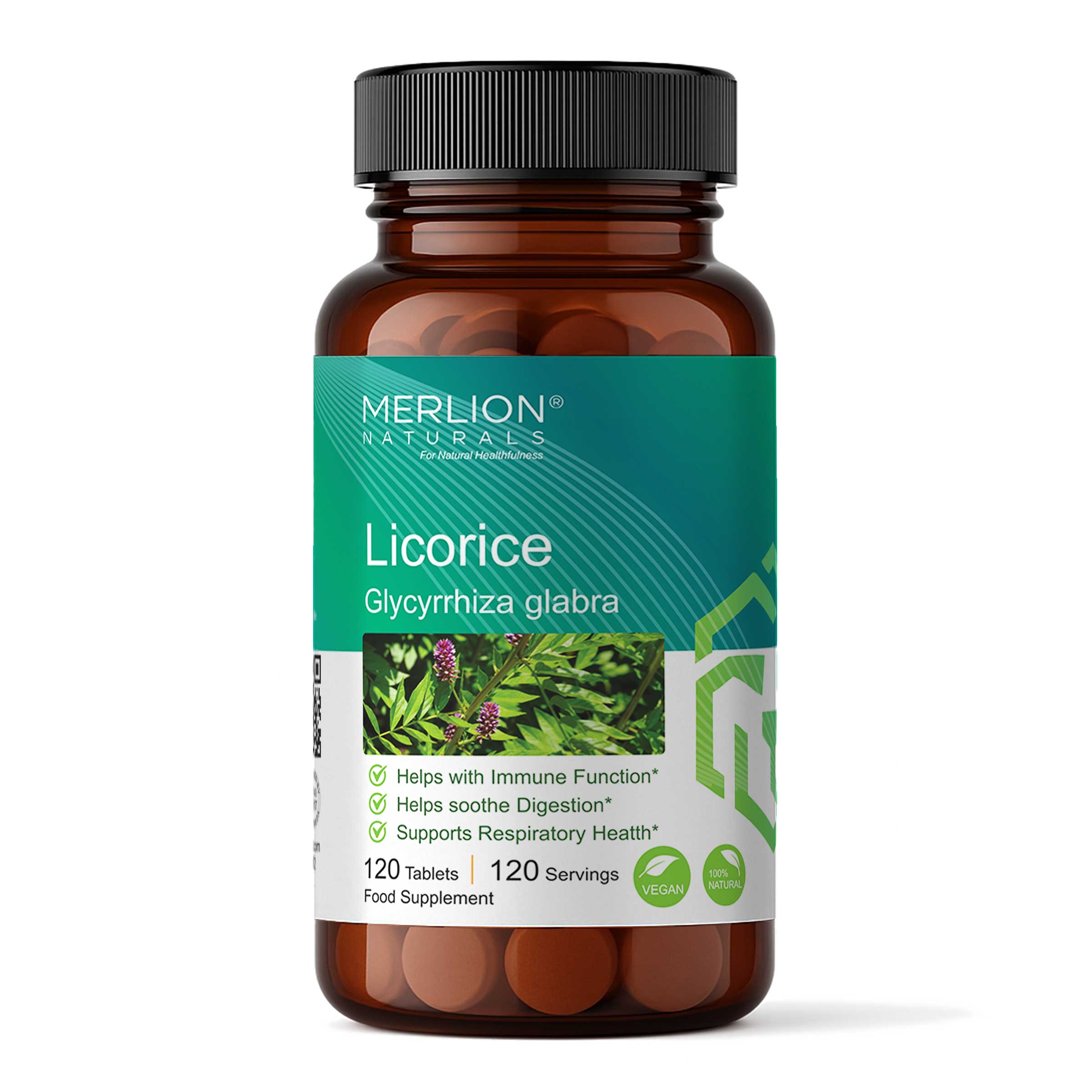 Licorice Extract Tablets | Yastimadhu / Glycyrrhiza glabra | 500mg