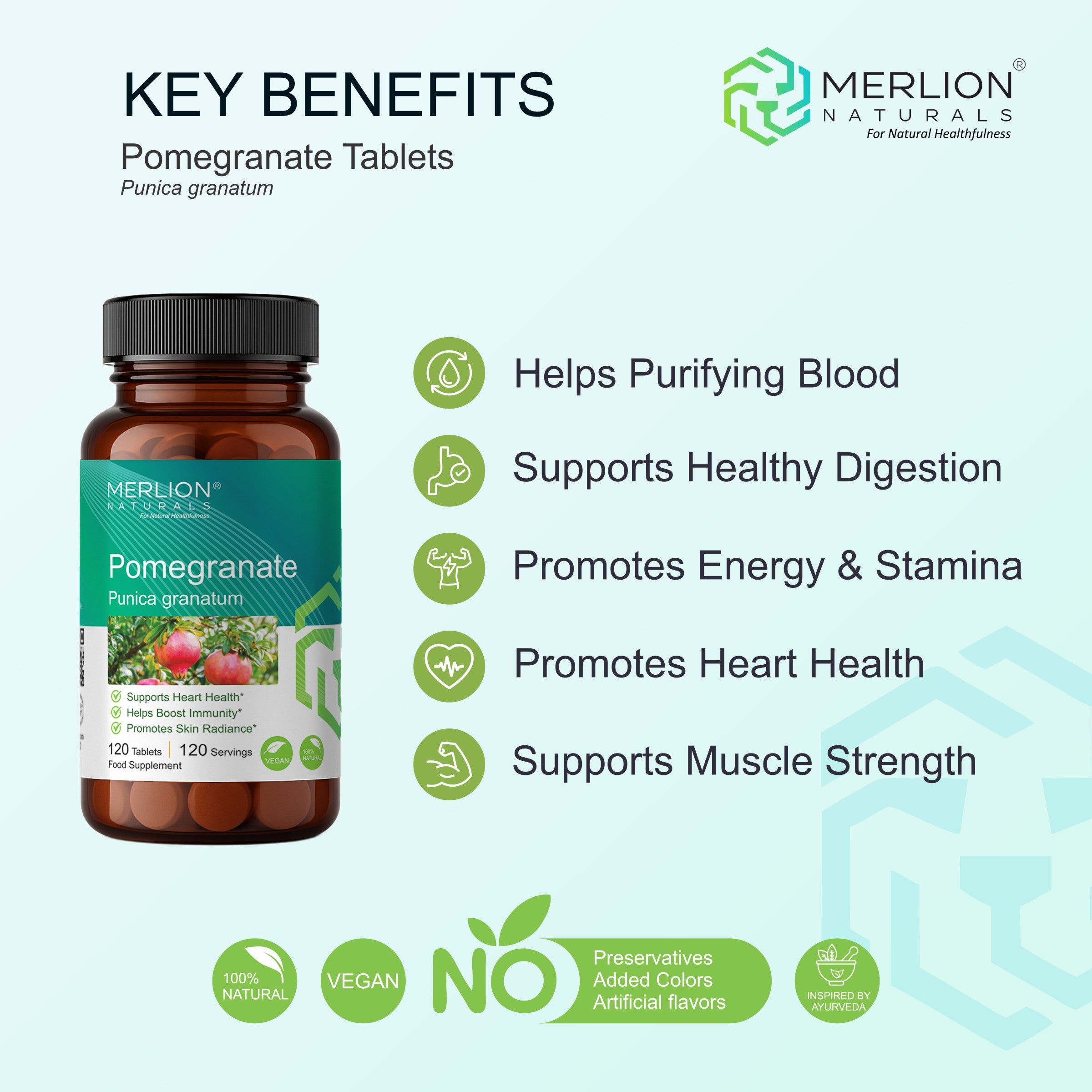 Pomegranate Extract Tablets | Punica granatum | 500mg