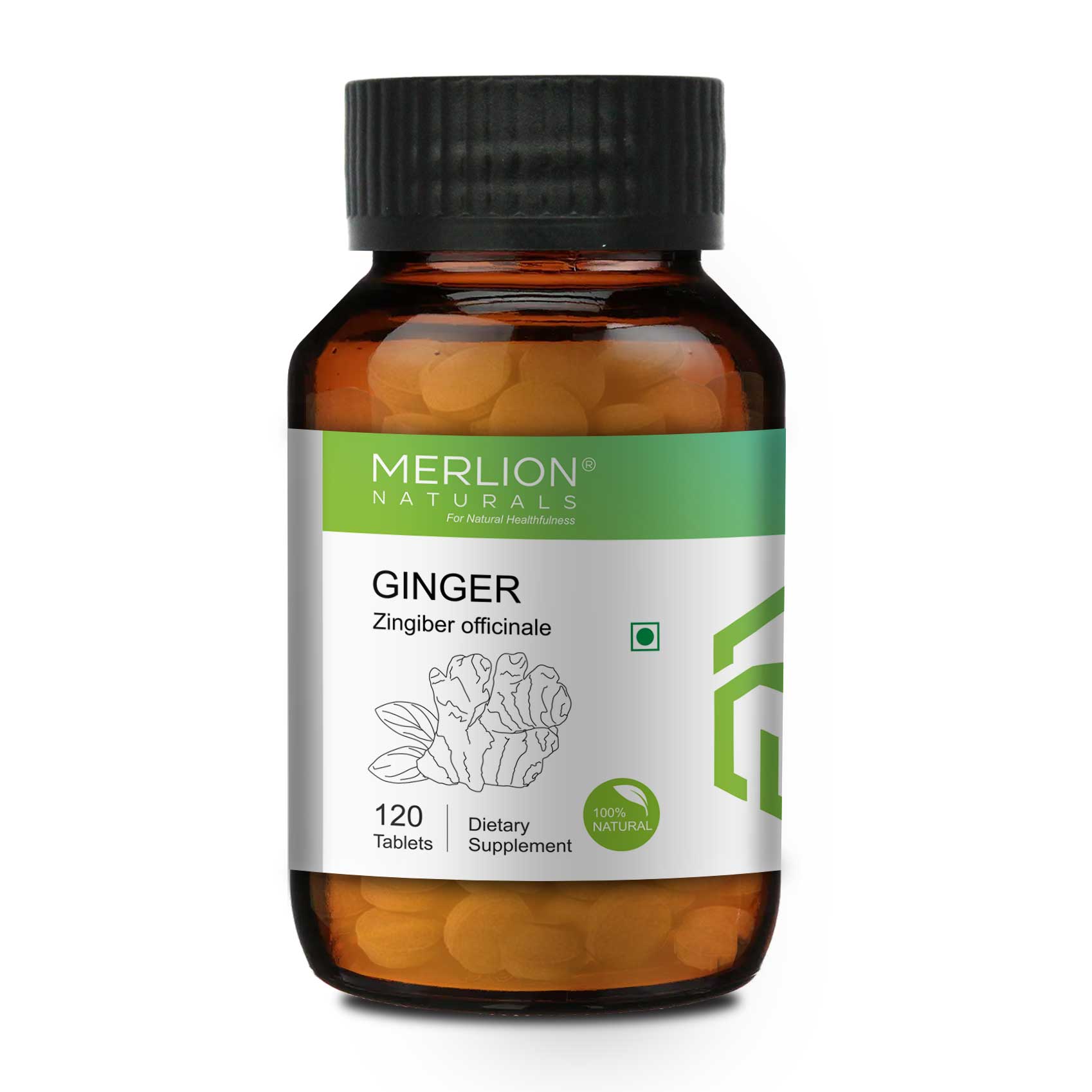 Ginger Tablets (Zingiber officinale), 500mg x 120 Tablets