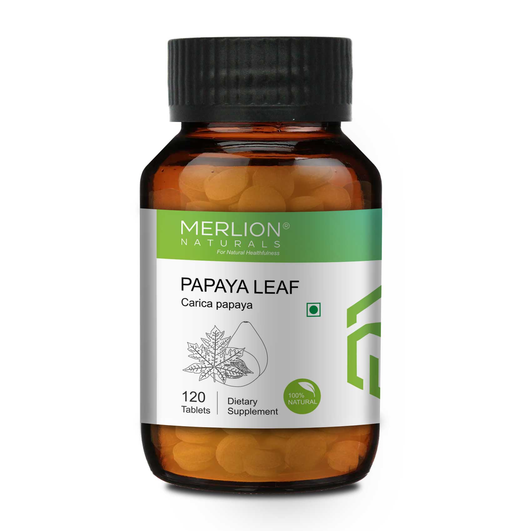 Papaya Leaf Tablets, Carica papaya, 500mg x 120 Tablets