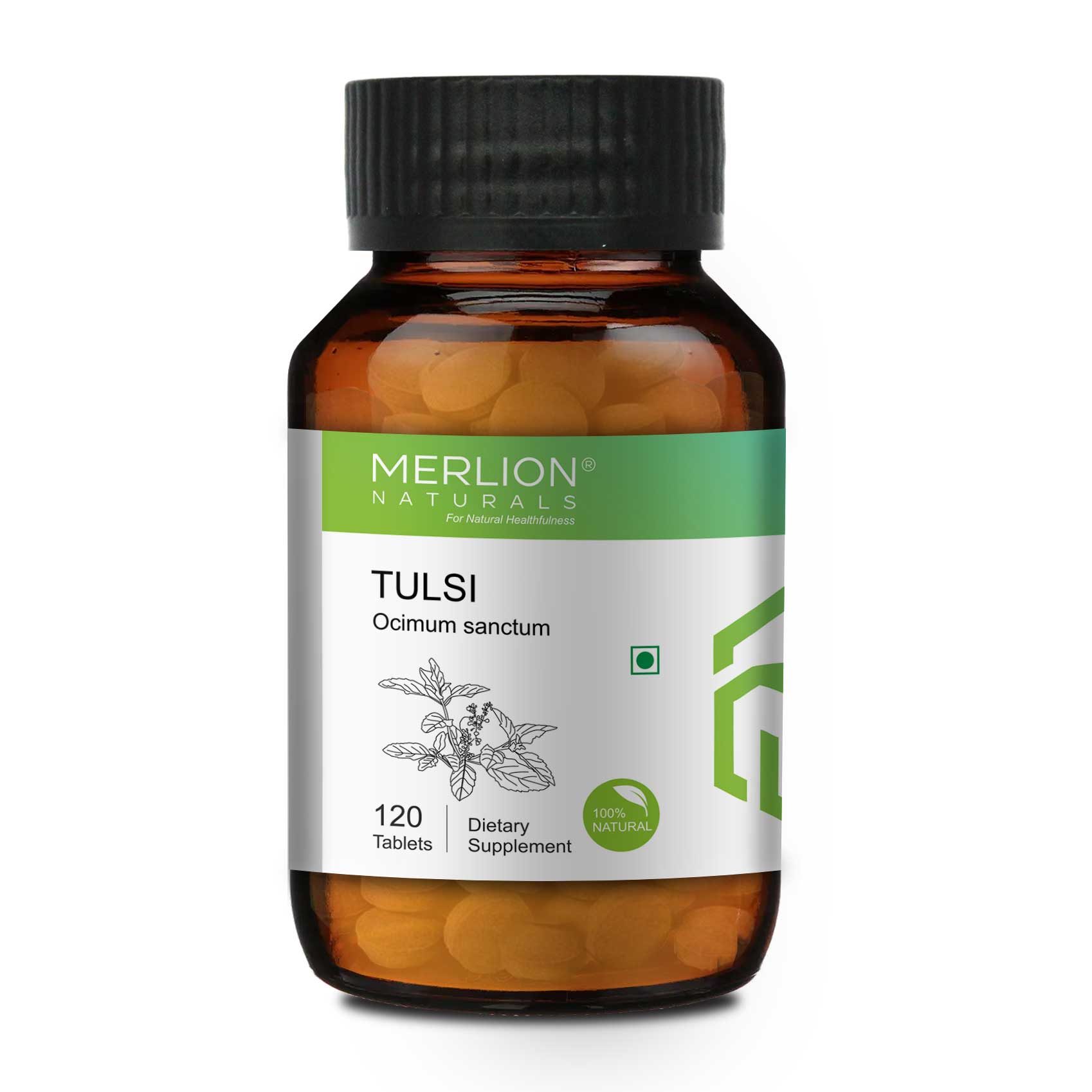 Tulsi Tablets (Basil) Ocimum sanctum, 500mg x 120 Tablets